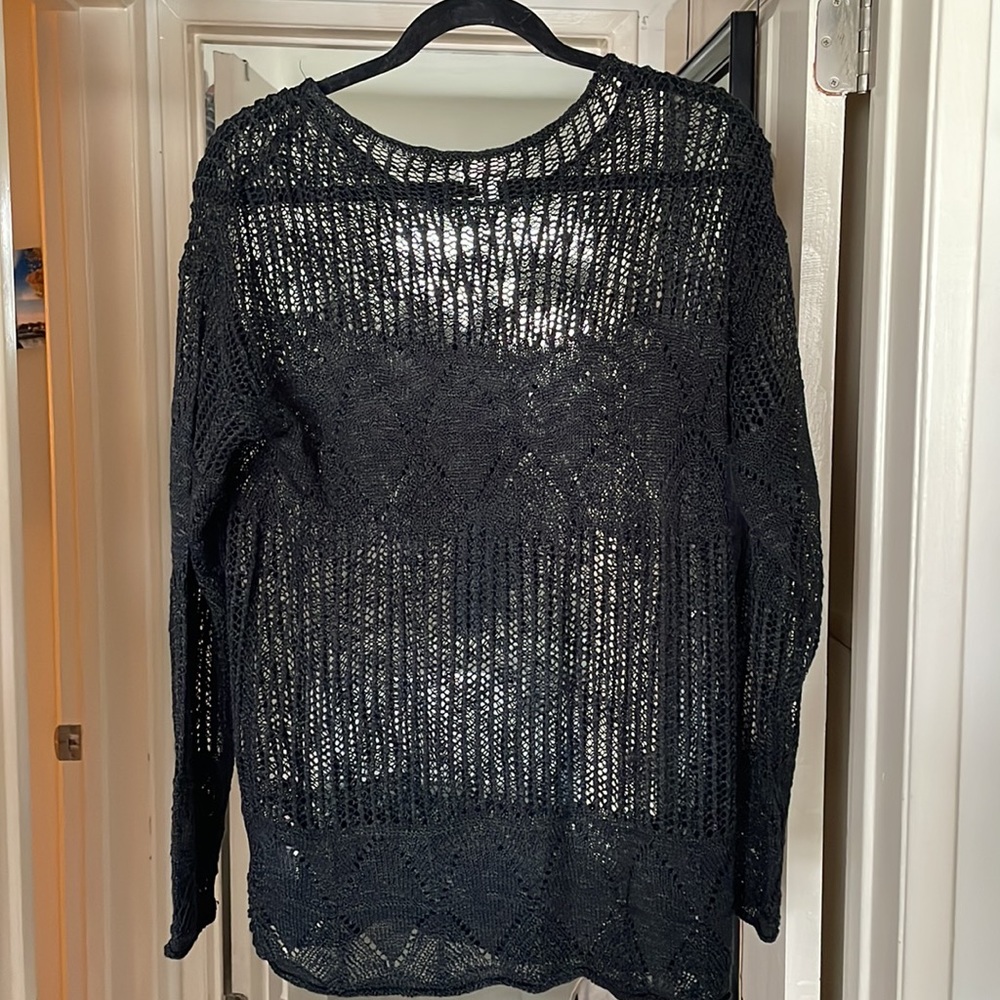 Black Crochet Women’s Cover-Up - Picture 2 of 3